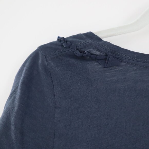 J. Crew Embellished Tee Womens S Navy Casual Weekend Grannycore Bohemian Staple - Picture 10 of 10